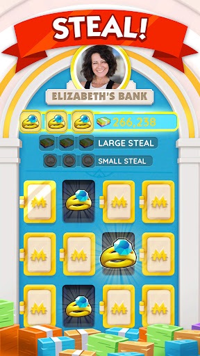 Le mini-jeu Steal permettant de dérober des récompenses à d'autres joueurs dans Monopoly GO