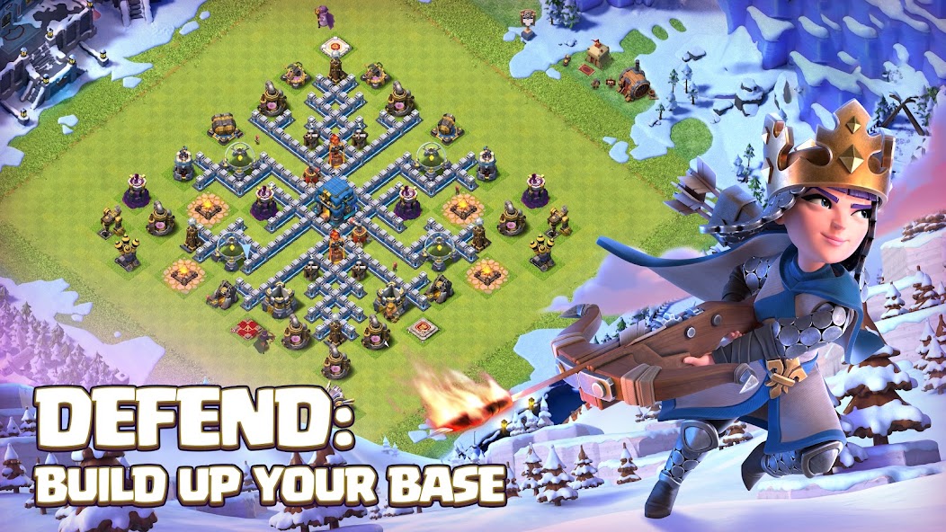 Clash of Clans, base défensive HDV