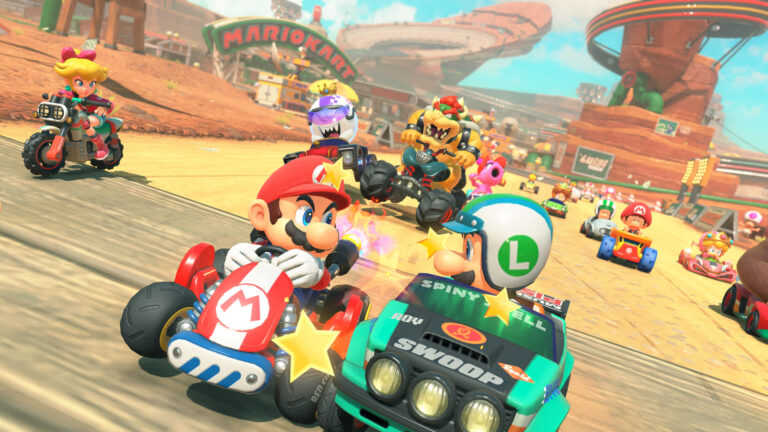 Mario Kart World, personnages en course